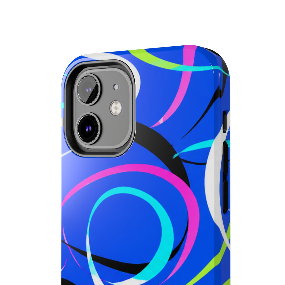 Tough Phone Case — Blue Abstract Swirl Protective Cover