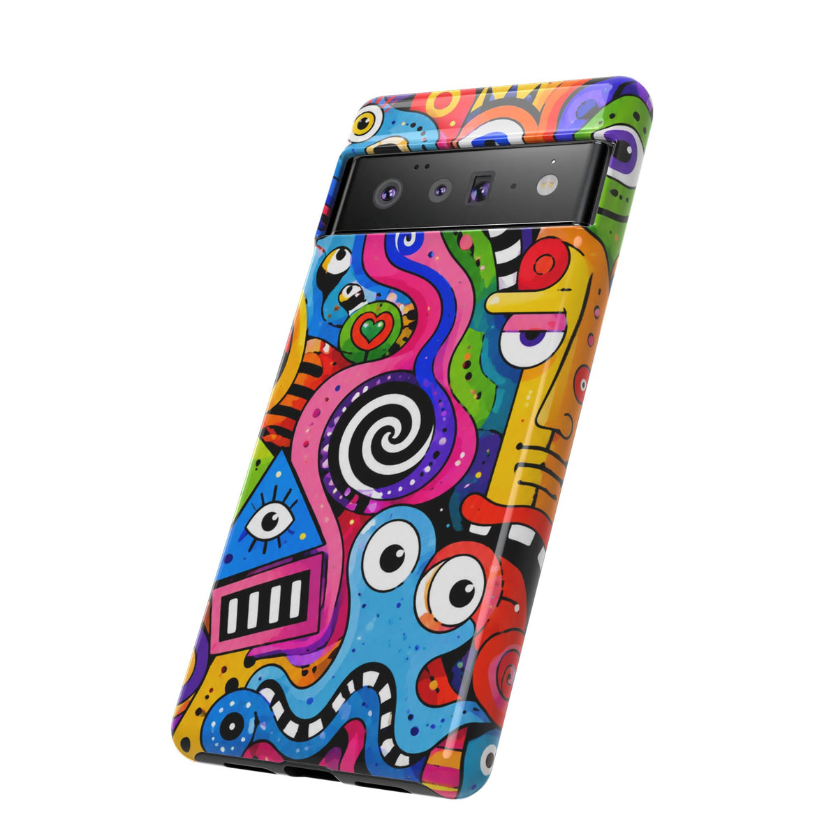 Colorful Abstract Doodle Tough Phone Case