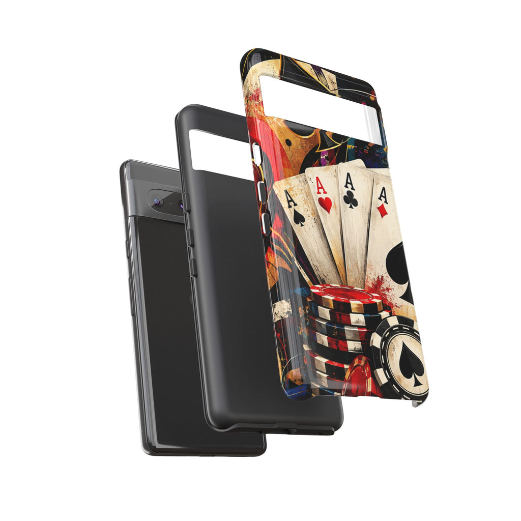 Casino Poker Ace Phone Case — Vintage Playing Cards & Chips Protective Cover