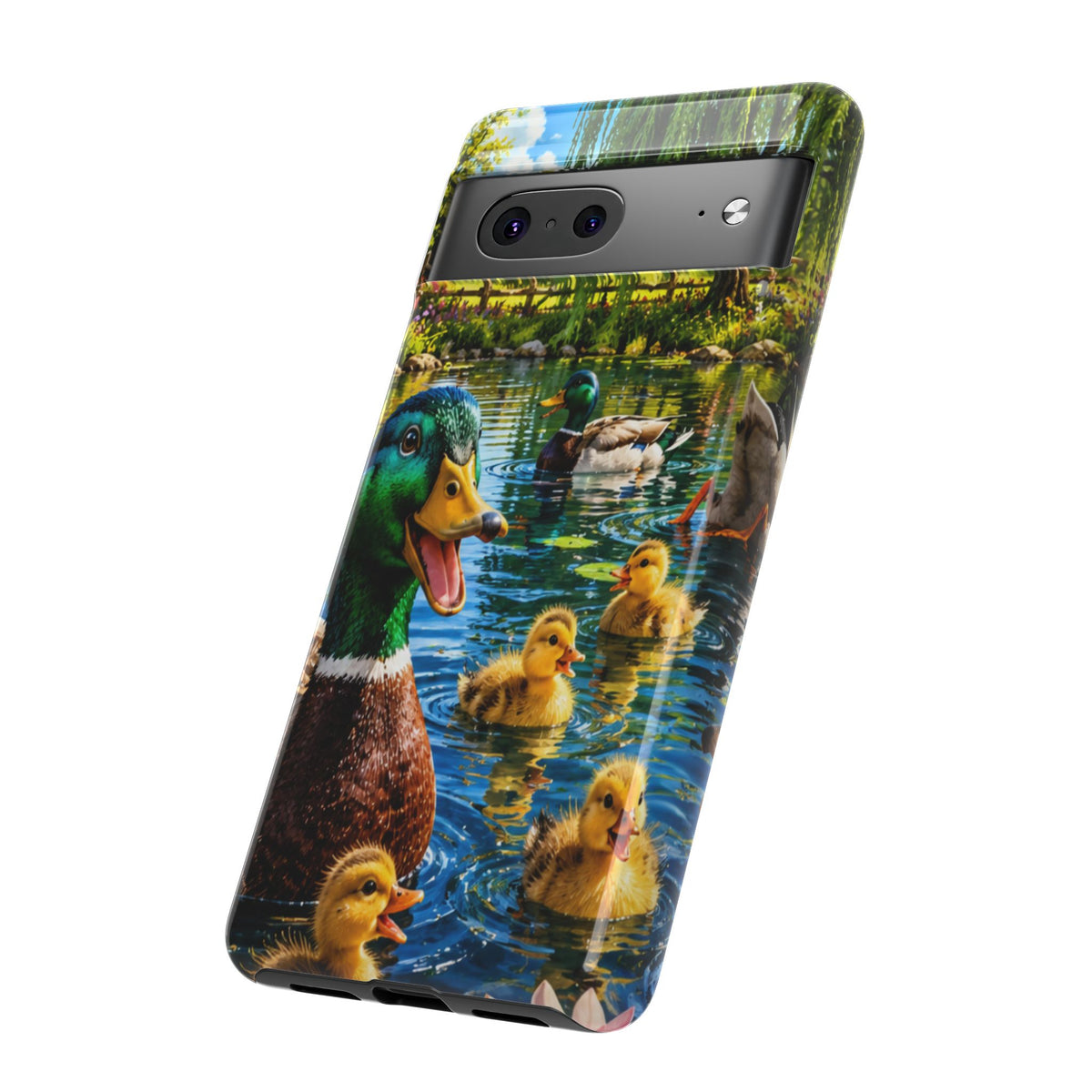Duck Family Phone Case — Cute Mallard & Ducklings Protective Tough Case