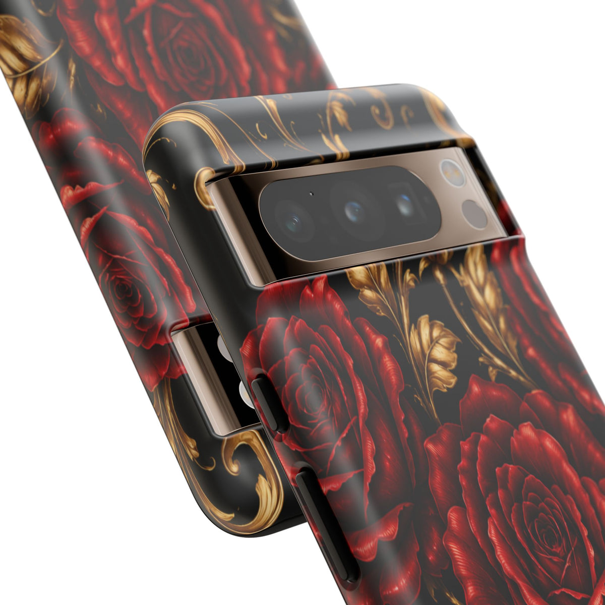 Tough Cases — Vintage Red Rose Floral Phone Case