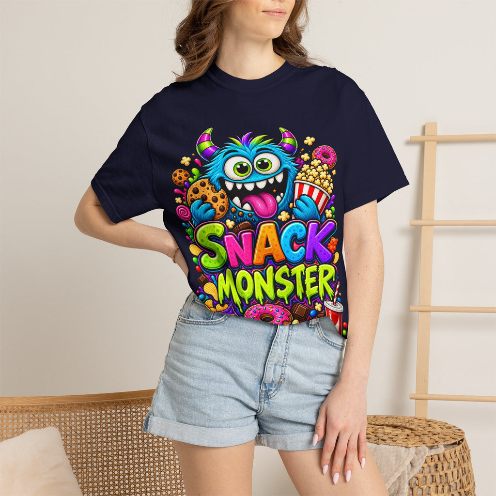 Snack Monster T-shirt | Colorful Cartoon Monster Snacks