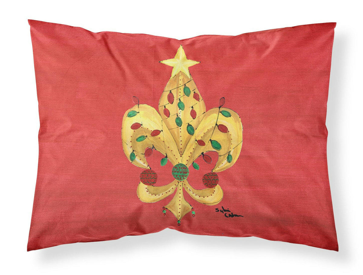 Christmas Tree Fleur de lis with lights Standard Pillowcase Lightweight Super Soft Easy Care Decorative Artwork Pillowcase, Standard