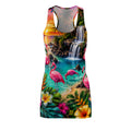 Tropical Flamingo Beach Dress | Racerback
