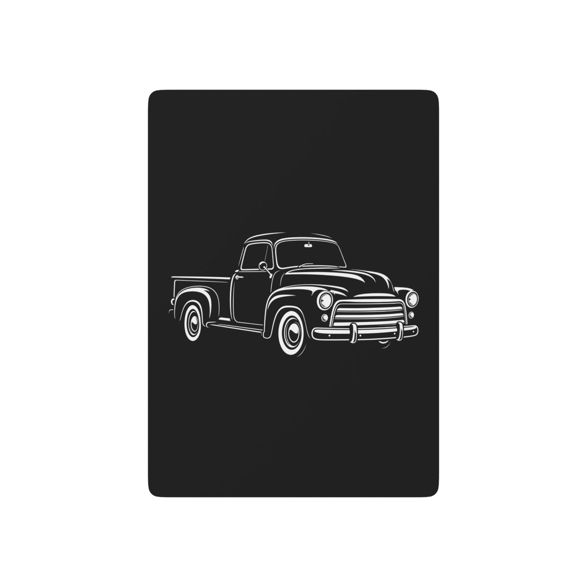 Vintage Truck Poker Playing Cards — Classic Black & White Deck for Game Nights