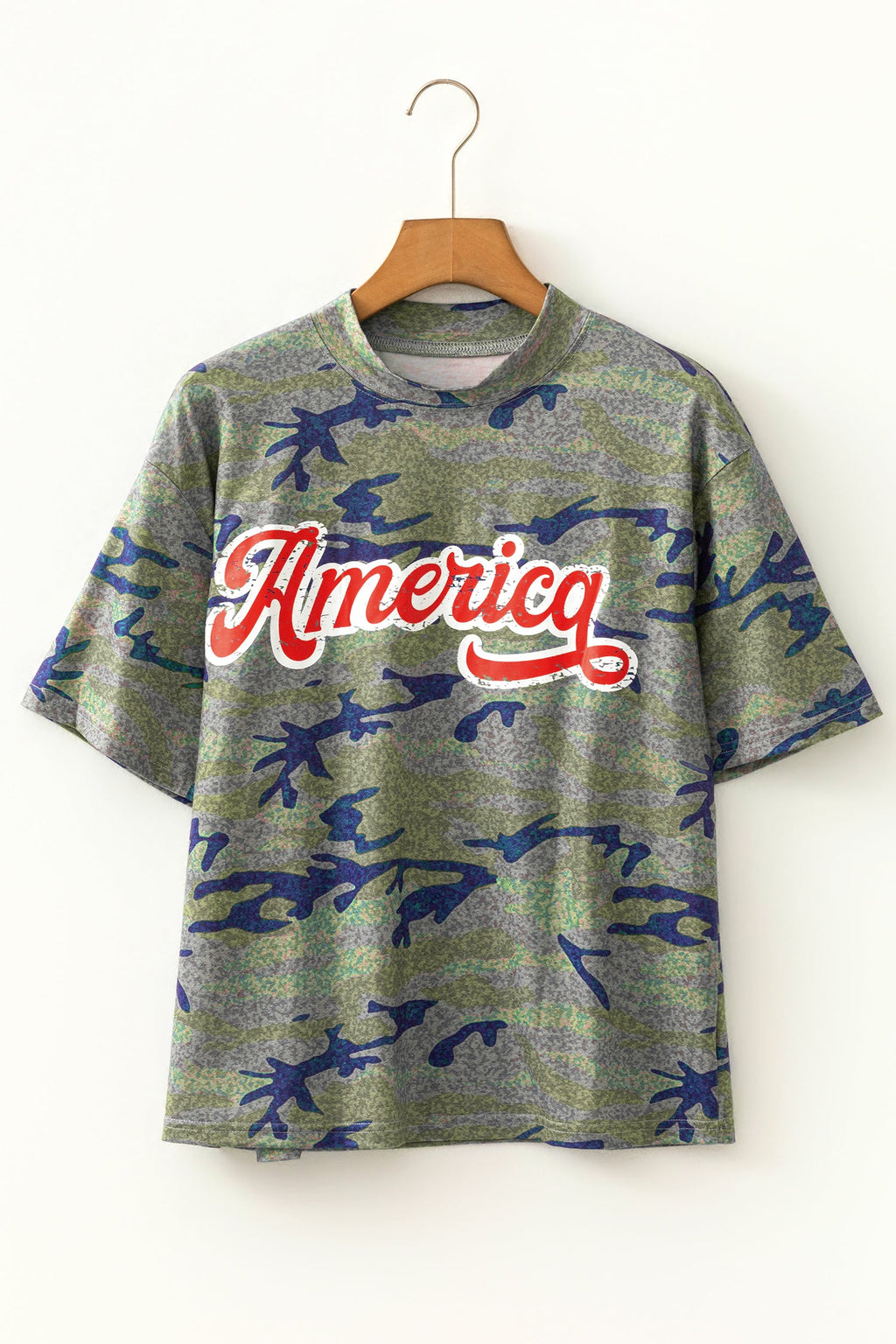 Camo America Patriotic Graphic Tee