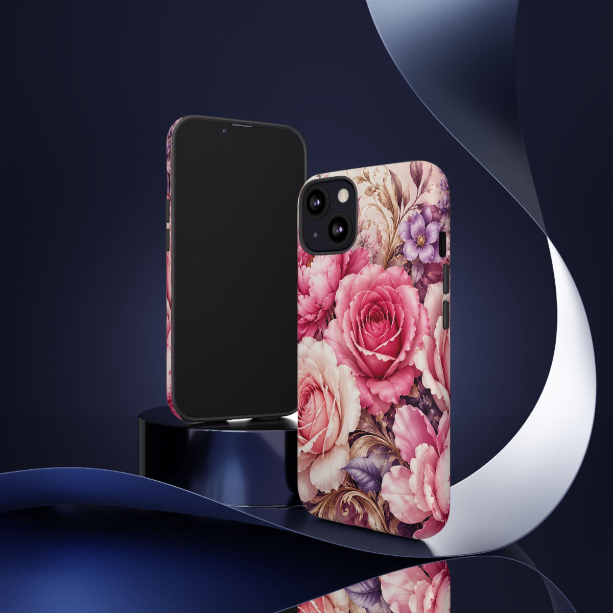 Pink Vintage Roses phone case | floral iPhone cover