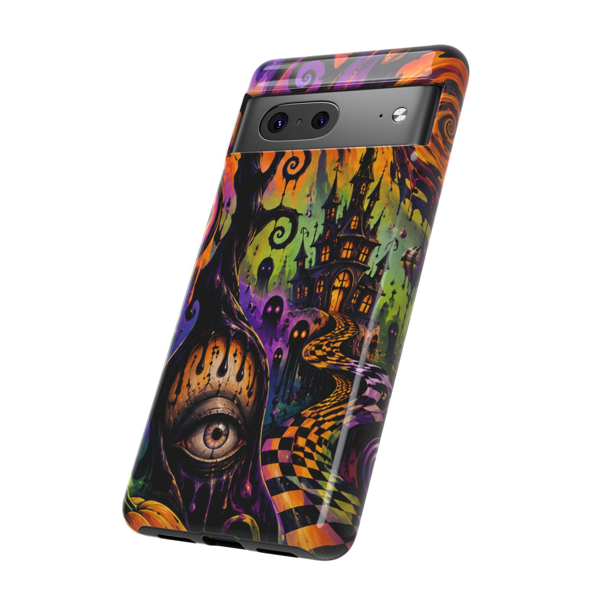 Phone Case — Psychedelic Haunted House Halloween Design