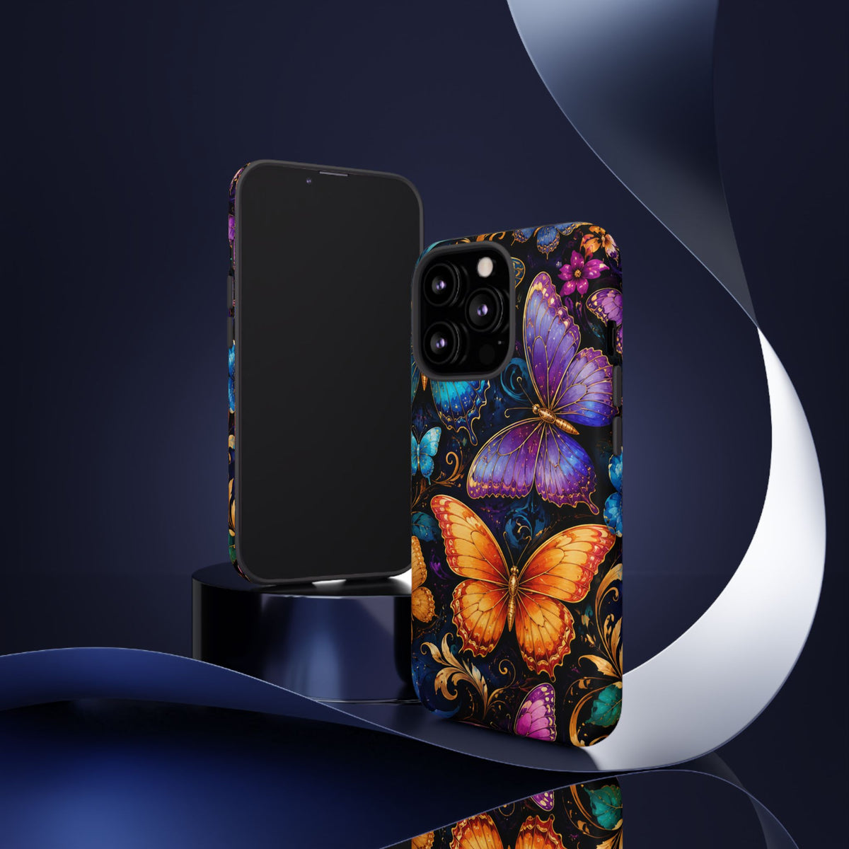 Butterfly Tough Phone Case — Colorful Floral Butterflies Protective Cover