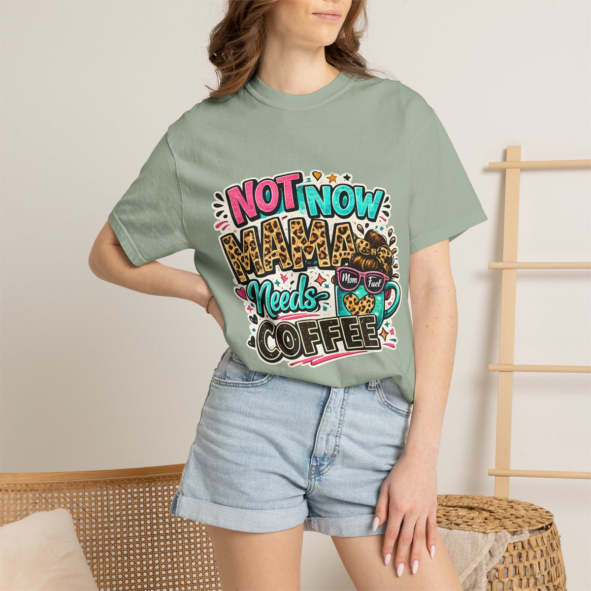 Not Now Mama Needs Coffee T-shirt | Mom Coffee Graphic Tee