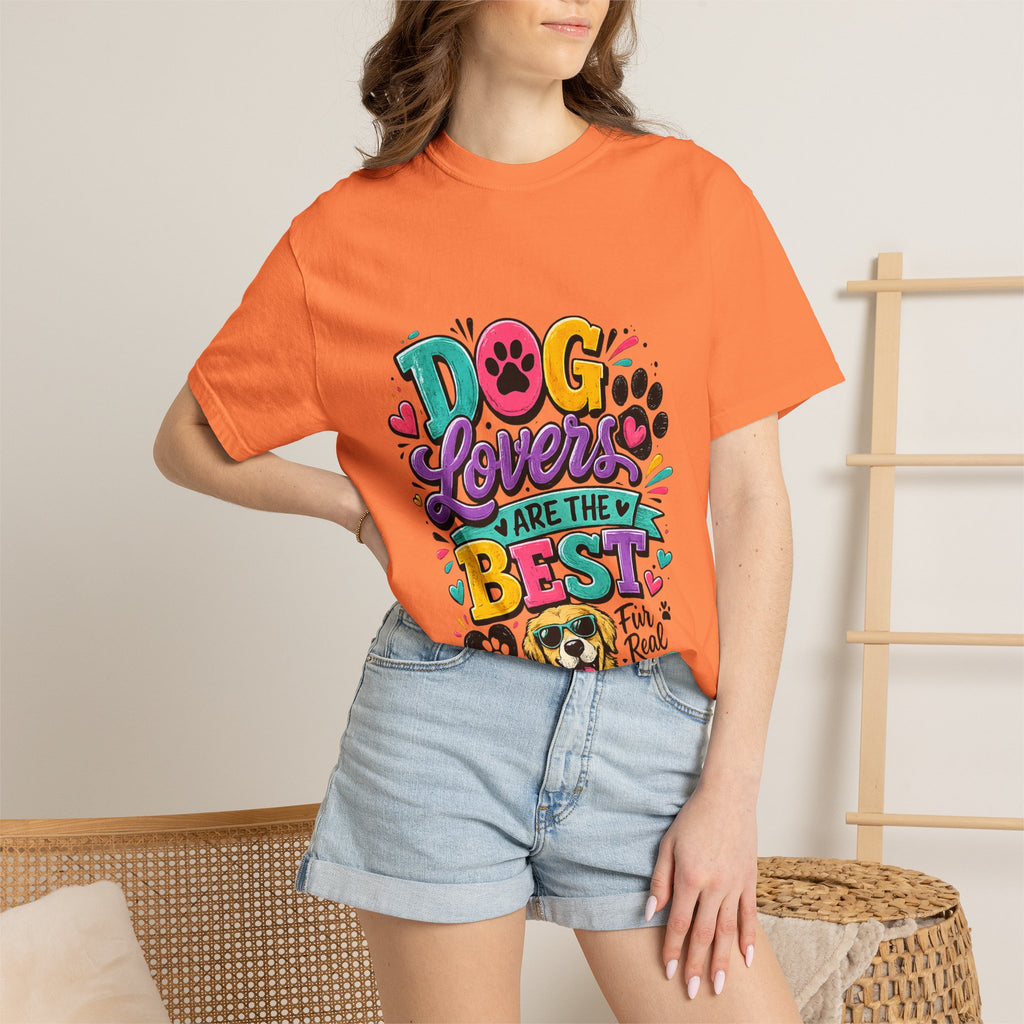 Dog Lovers Are The Best T-shirt | Colorful Paw Print Design
