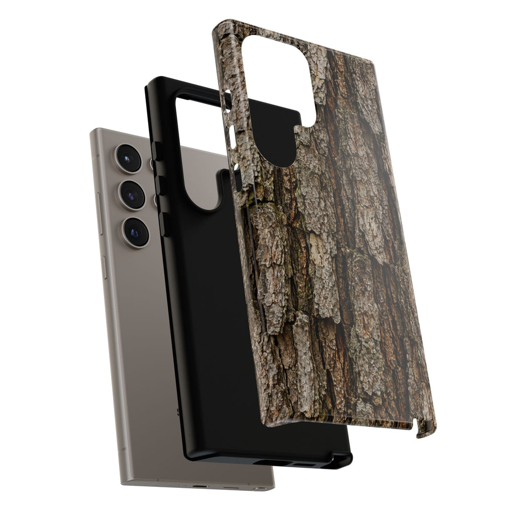 Bark Texture Phone Case - Rugged Woodland Camouflage for Nature Lovers