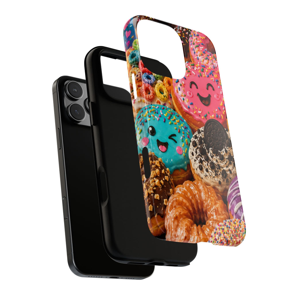 Donut Smile Tough Phone Case — Cute Colorful Desserts Protective Cover