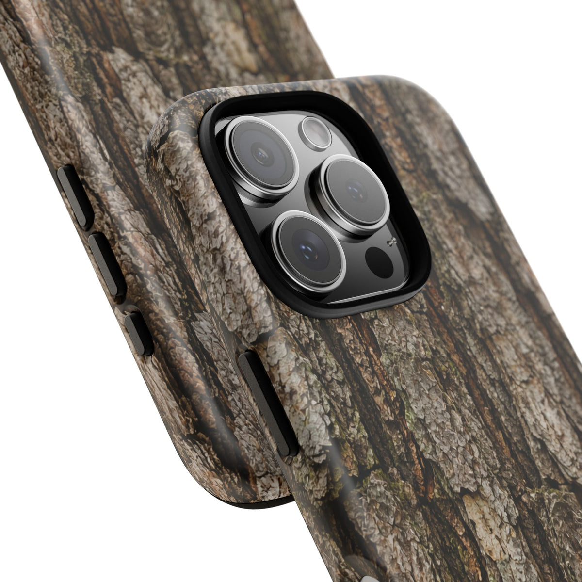 Bark Texture Phone Case - Rugged Woodland Camouflage for Nature Lovers