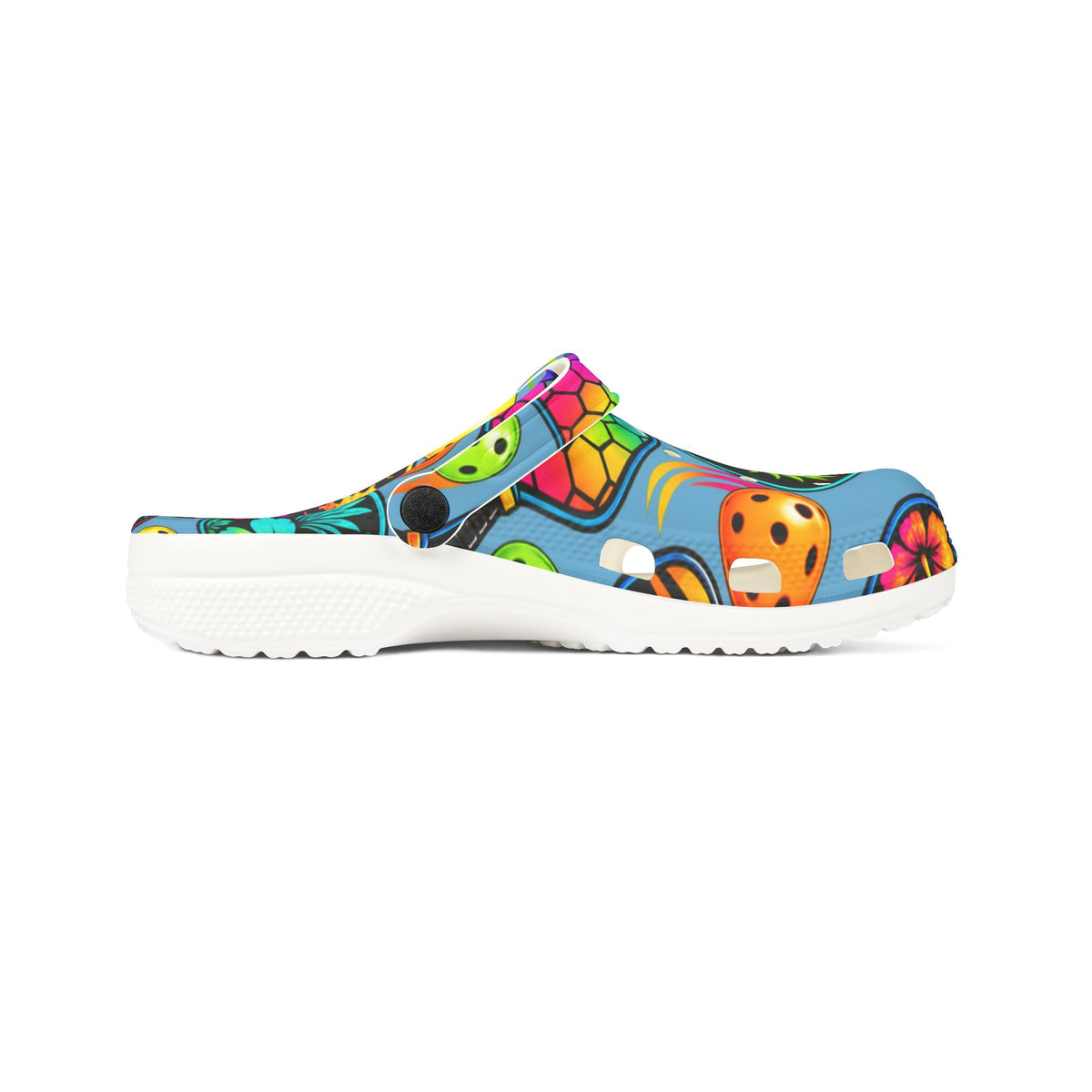 Tropical Pickleball Clogs — Colorful EVA Foam Slip-On Shoes