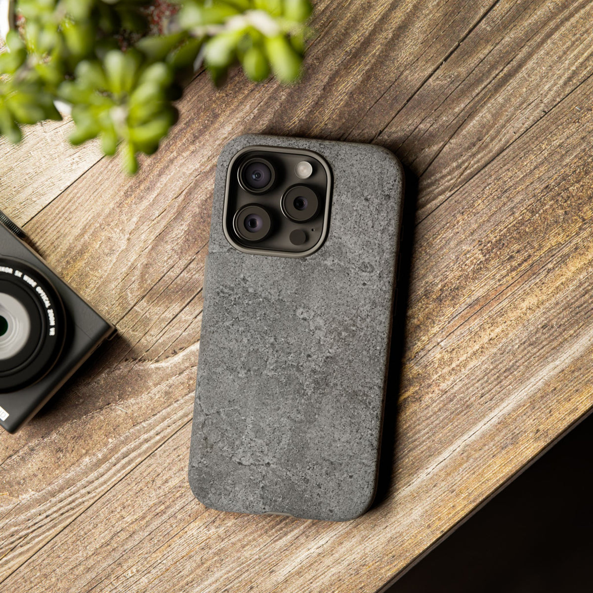 Concrete Texture Phone Case — Rugged Grey Protective iPhone Cover