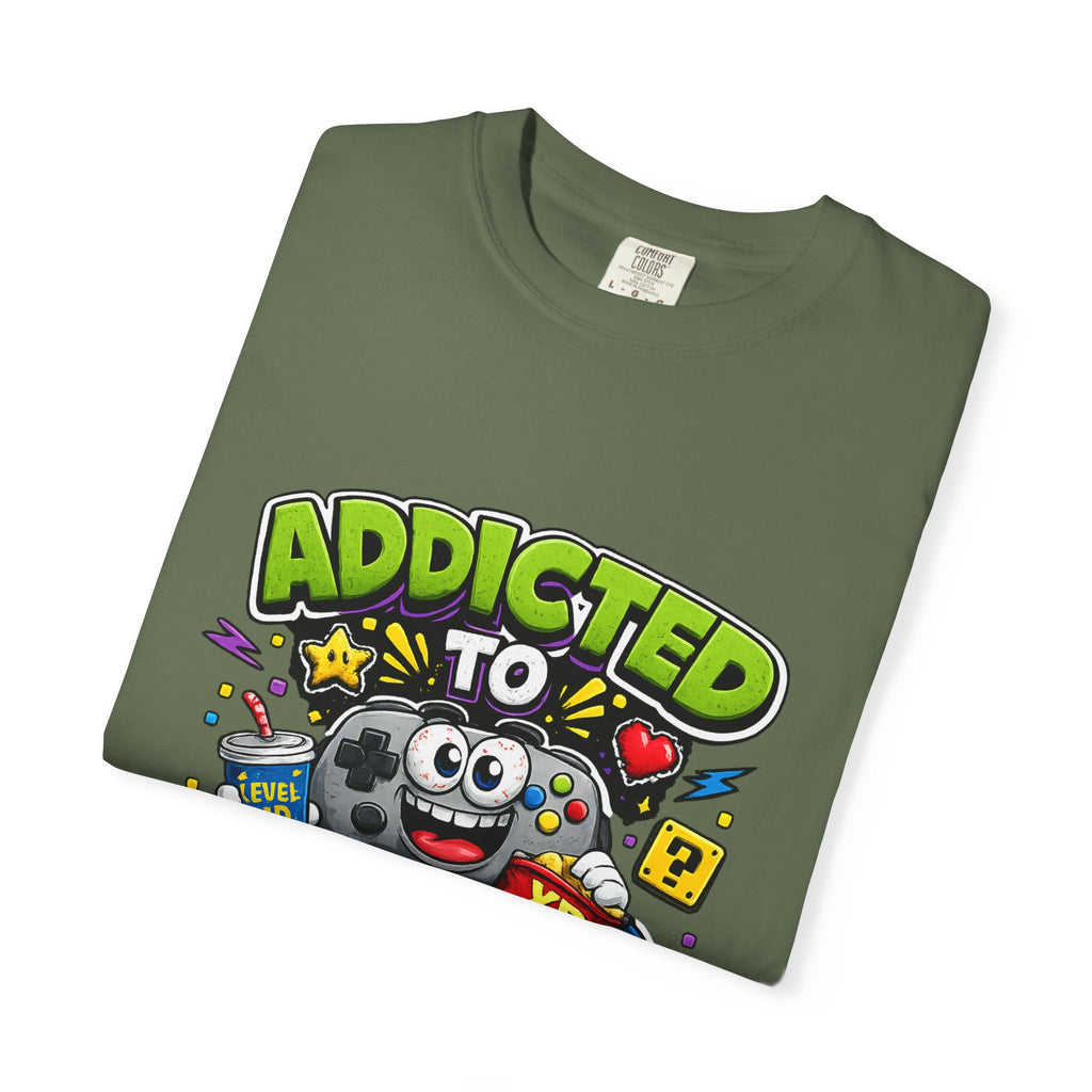 Addicted to Video Games T-Shirt | Gamer Controller Graphic Tee