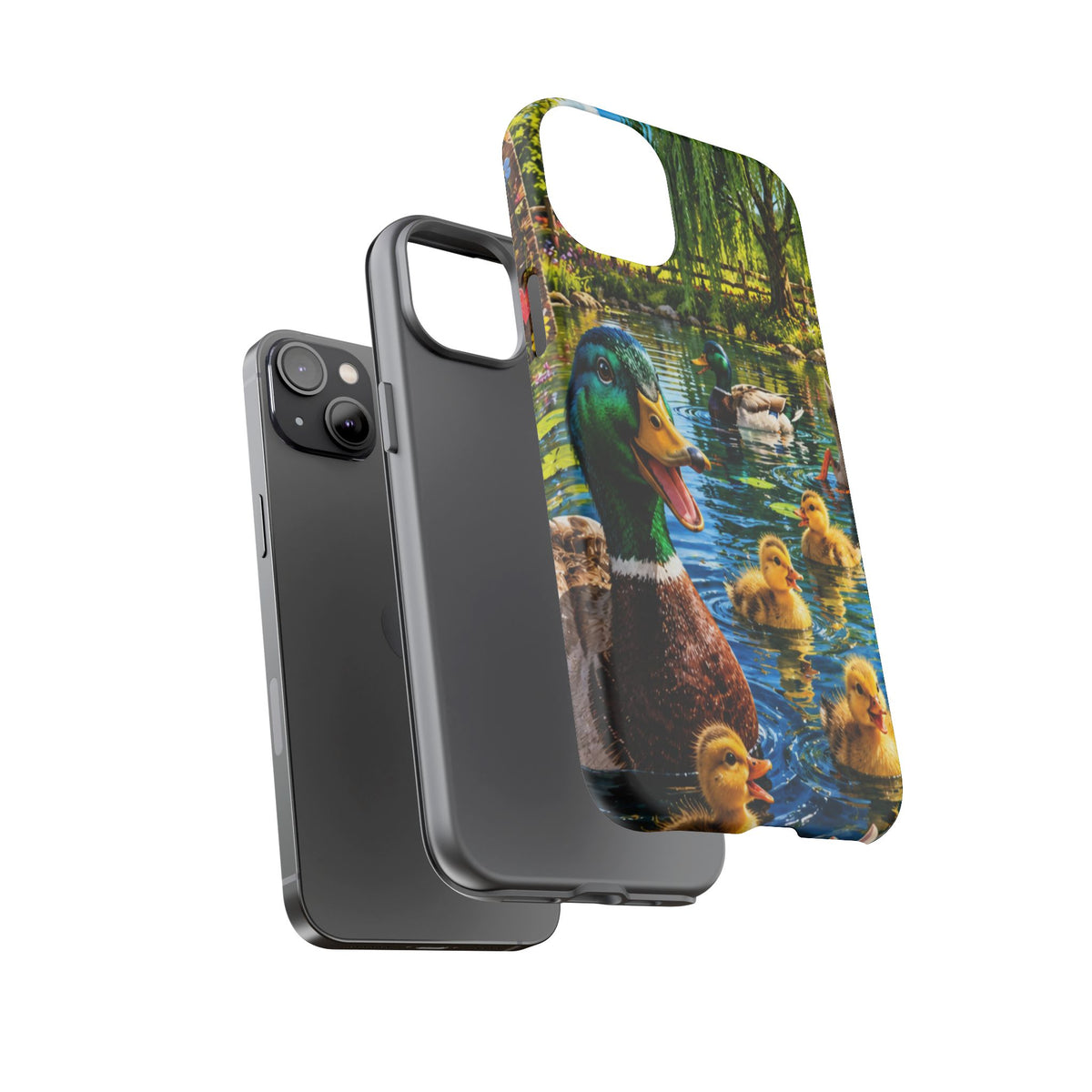 Duck Family Phone Case — Cute Mallard & Ducklings Protective Tough Case