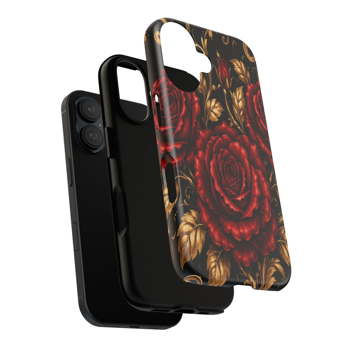 Tough Cases — Vintage Red Rose Floral Phone Case