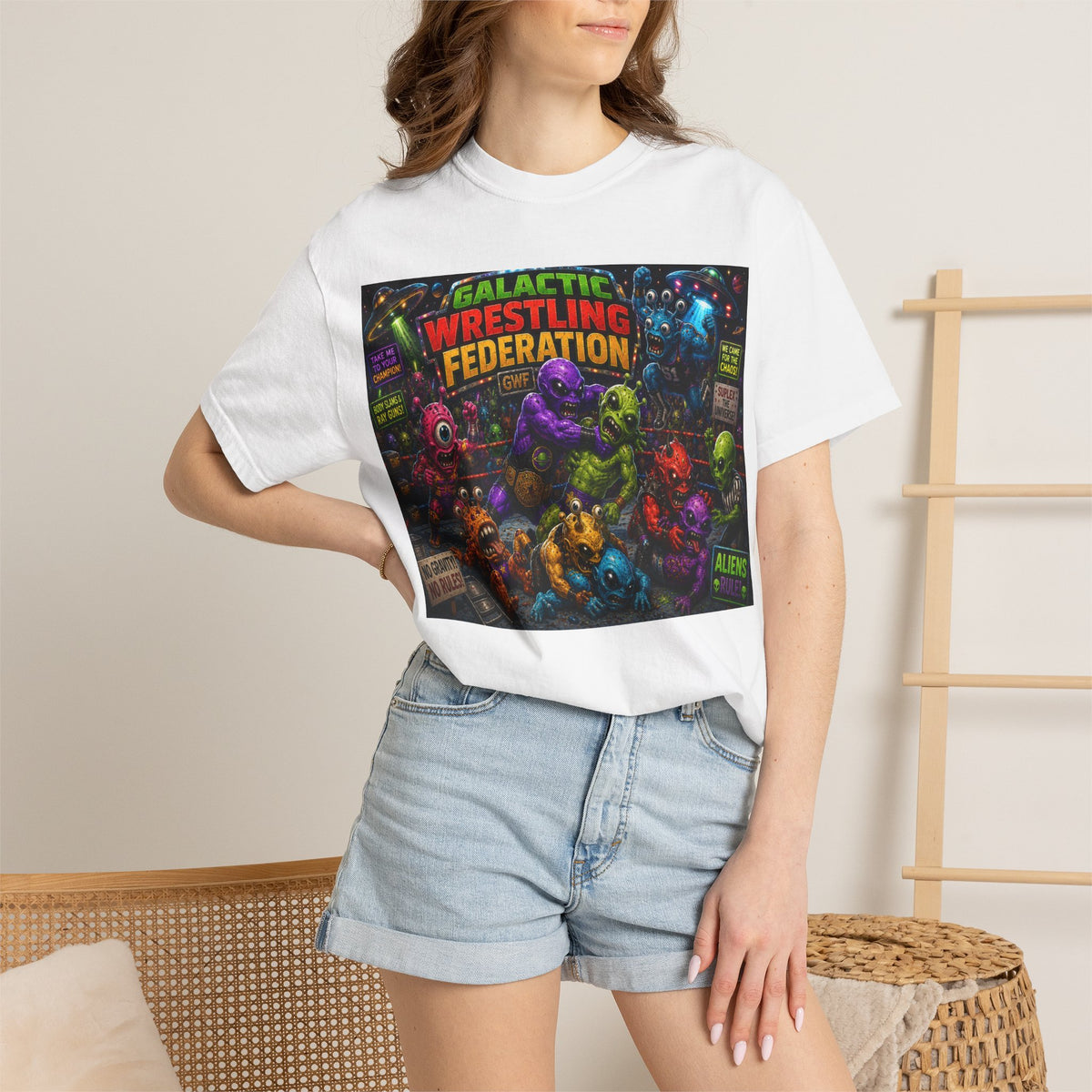 Galactic Wrestling Federation Shirt | Alien Monster Tournament Tee