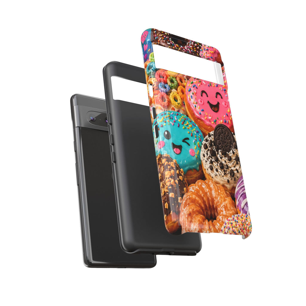 Donut Smile Tough Phone Case — Cute Colorful Desserts Protective Cover