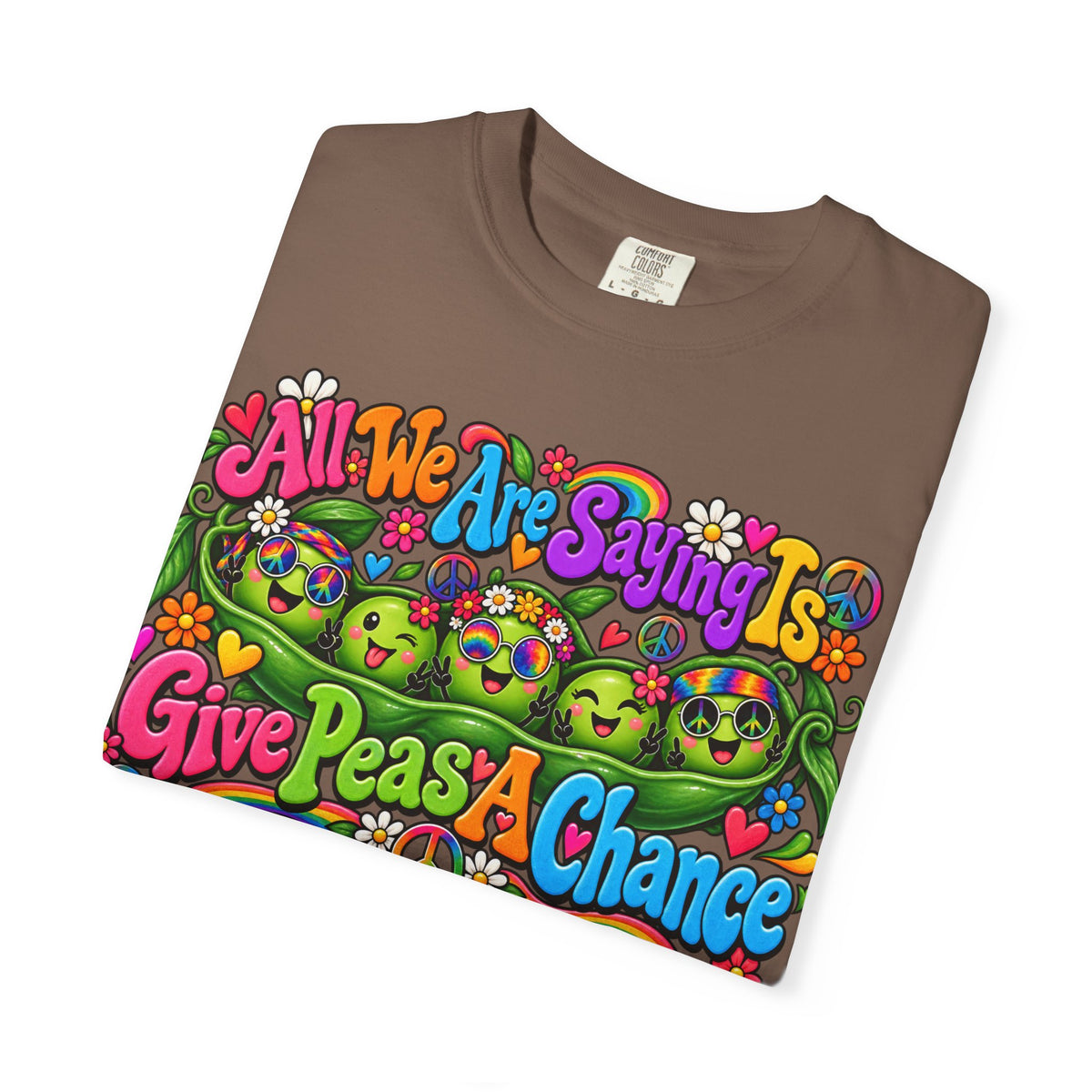 Give Peas a Chance T-Shirt — Retro Hippie Peace Garden Tee