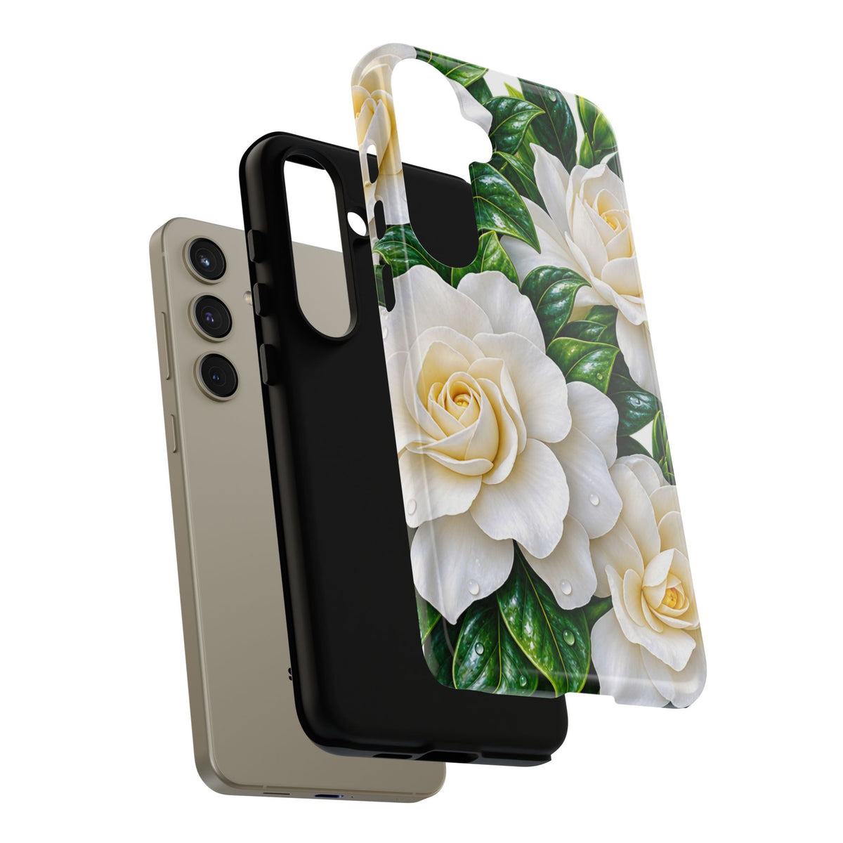 Floral Camellia Tough Case — White Gardenia Phone Cover