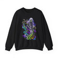 Ghostly Halloween Sweatshirt — Neon Phantom & Jack-O'-Lantern Crewneck