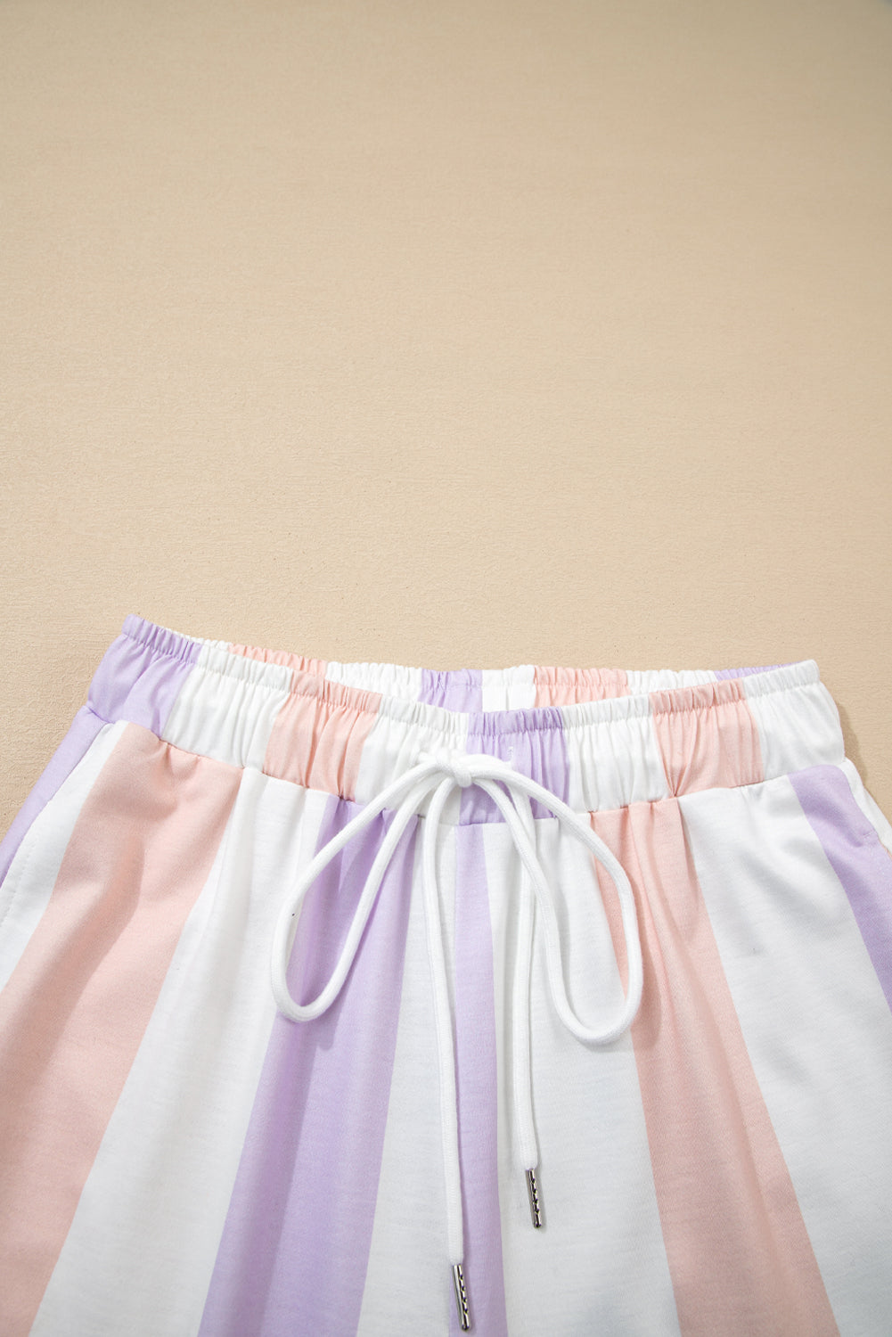 Stripe Drawstring Waist Side Pocket Pants
