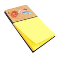 Red Headed Ginger Merman Watercolor Sticky Note Holder Refillable Dispenser Desk Accessory 3x3 Pad Gift