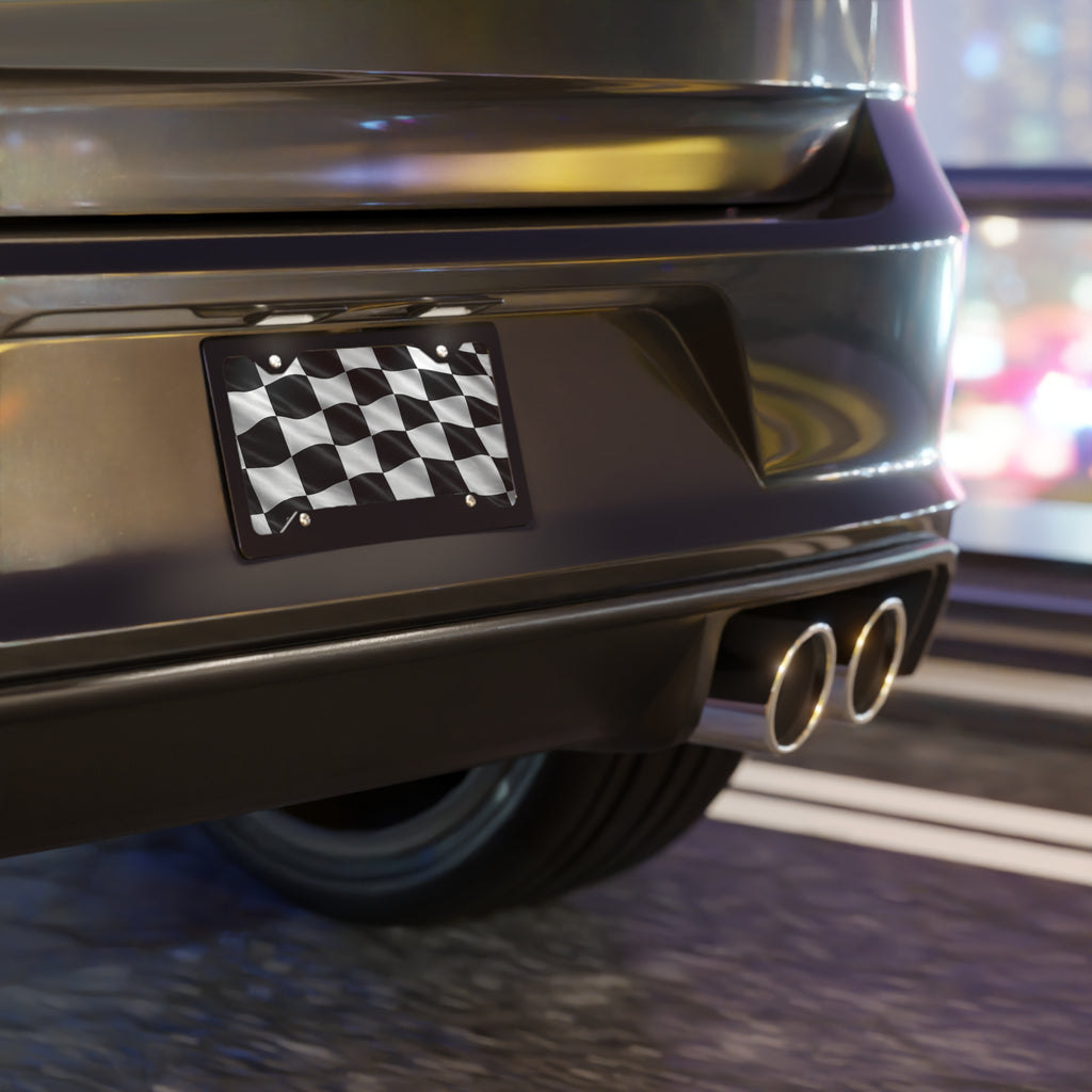 Checkered Flag Vanity Plate | Racing License Plate