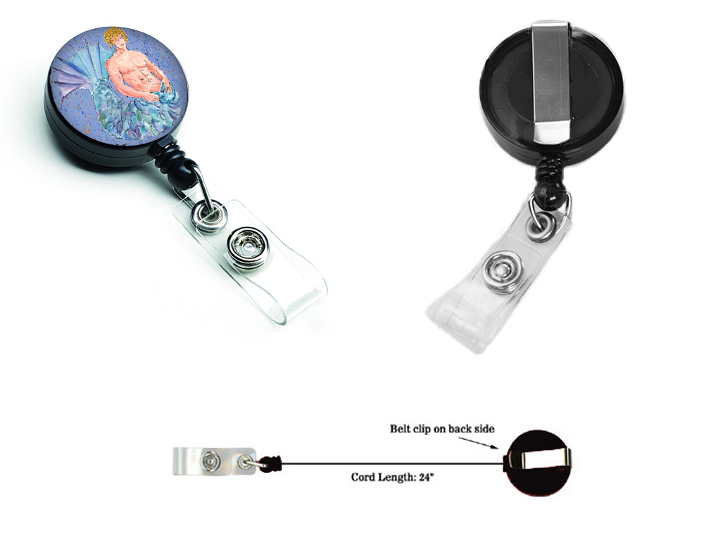 Blonde Merman Retractable Badge Reel for Nurses ID Badge Holder with Clip Retractable Employee Badge Holder, Belt Clip