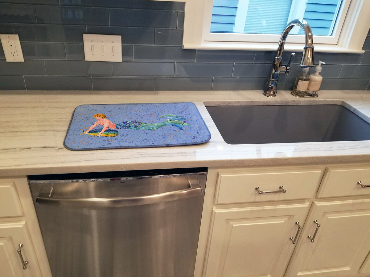 Blonde Merman Dish Drying Mat Absorbent Dish Drying Mat Pad for Kitchen Counter Dish Drainer Mat for Countertop, 14 x 21", Multicolor