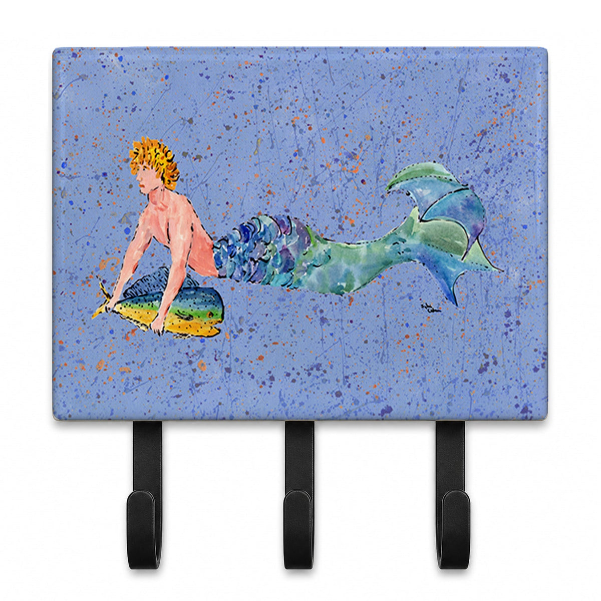 Blonde Merman Leash or Key Holder Wall Hooks, Coat Rack Wall Mount, for Hanging Keys, Towels, Aprons, Leashes