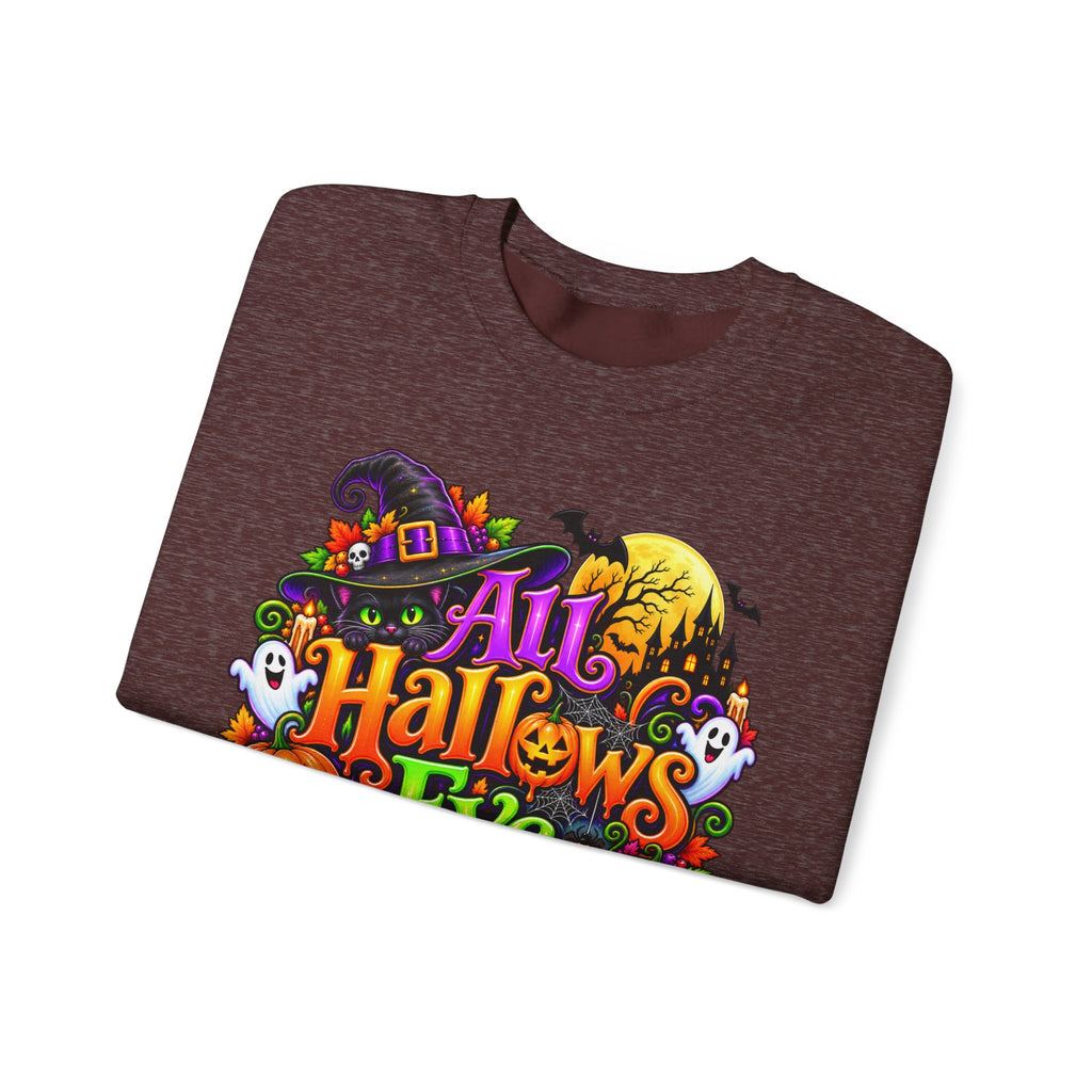 Halloween Crewneck Sweatshirt — "All Hallows Eve" Graphic Pullover