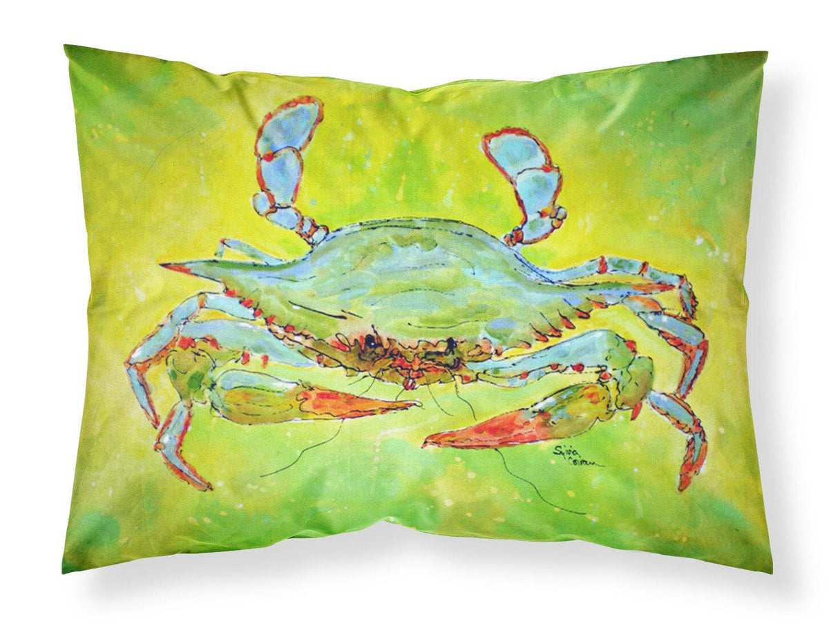 Bright Green Blue Crab Standard Pillowcase Lightweight Super Soft Easy Care Decorative Artwork Pillowcase, Standard