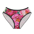 Floral Peony Women's Briefs — Pink Bloom All-Over Print Lace-Trim Underwear
