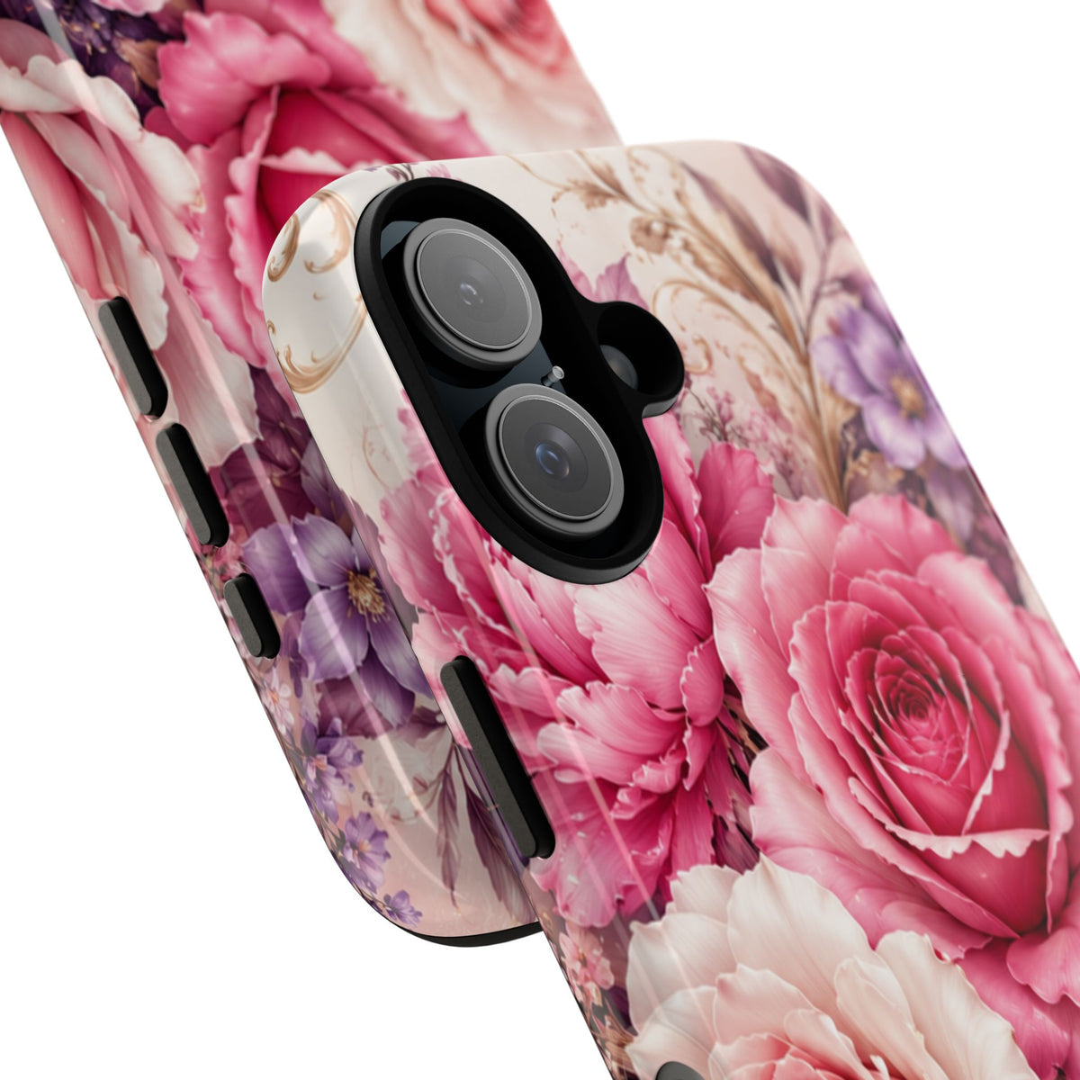 Pink Vintage Roses phone case | floral iPhone cover