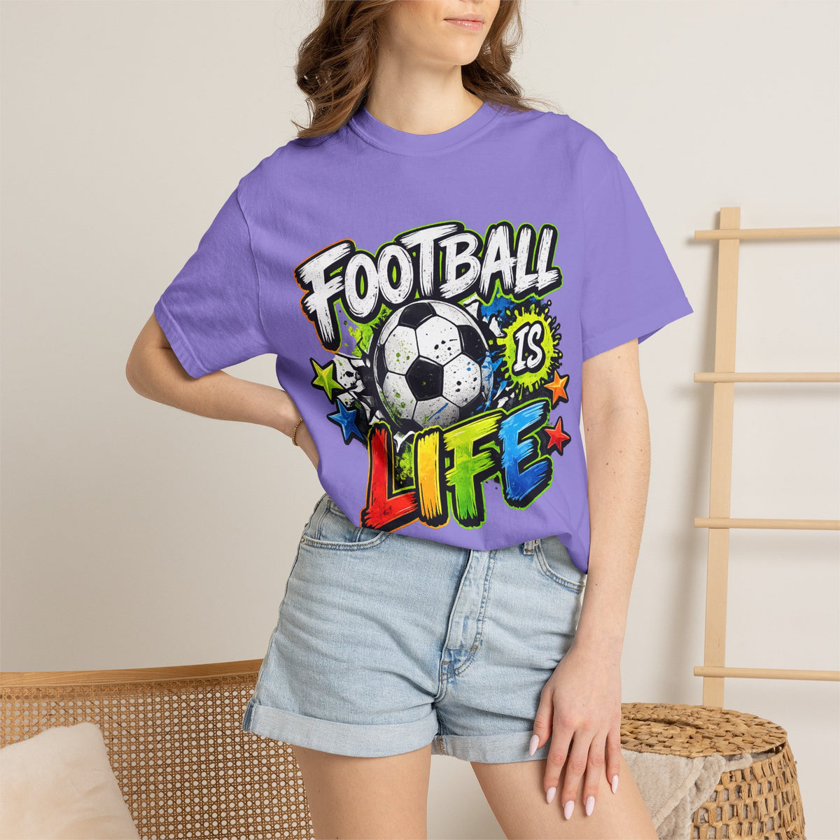 Football Is Life T-shirt | Soccer Ball Graphic Tee, Youth Sports