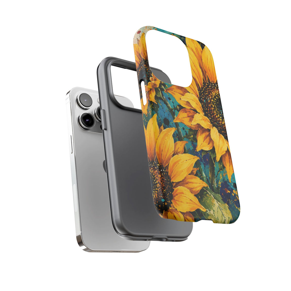 Sunflower Art Phone Case — Vibrant Yellow Floral Tough Case