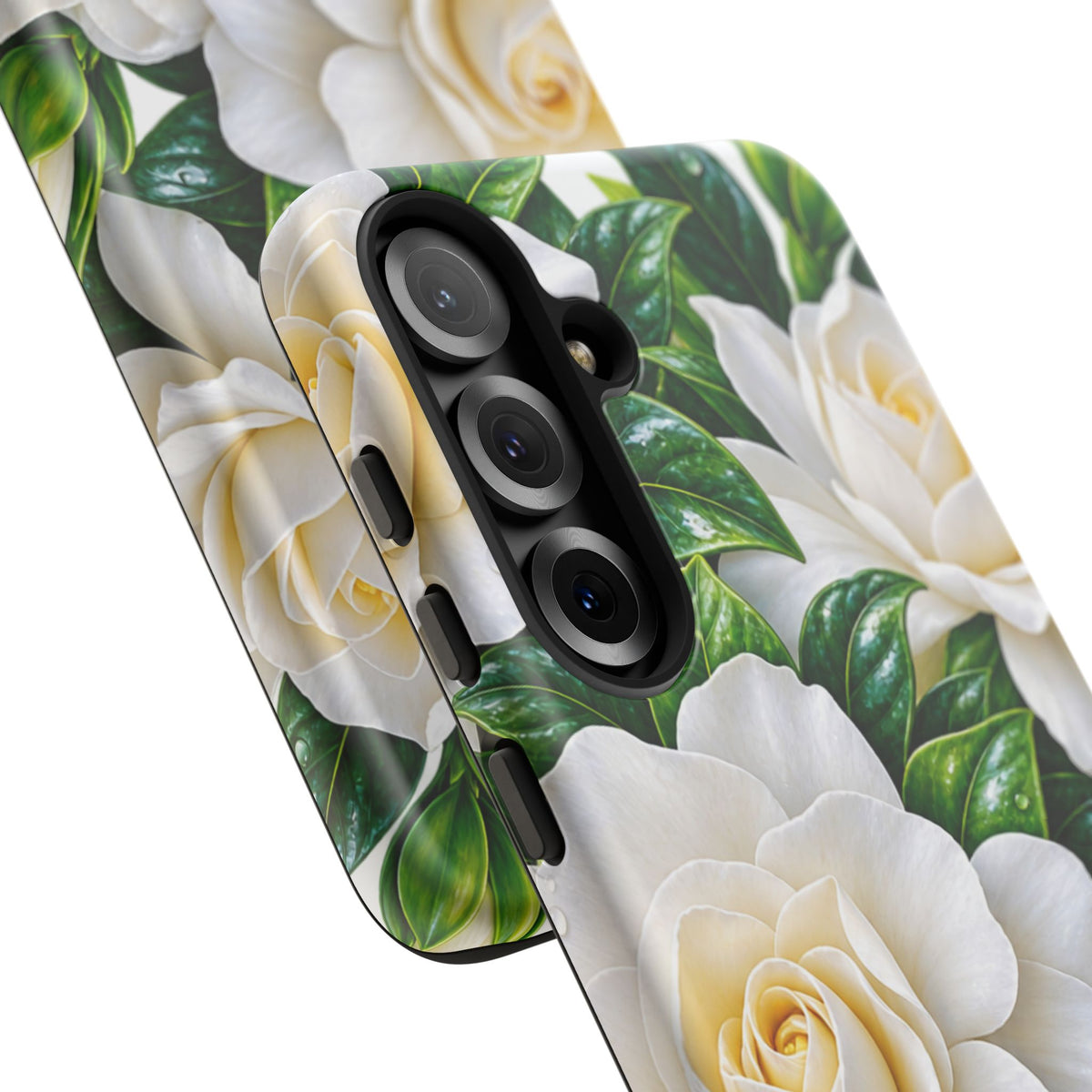 Floral Camellia Tough Case — White Gardenia Phone Cover