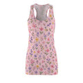 Floral Pink Racerback Dress — Pastel Wildflower Summer Sundress