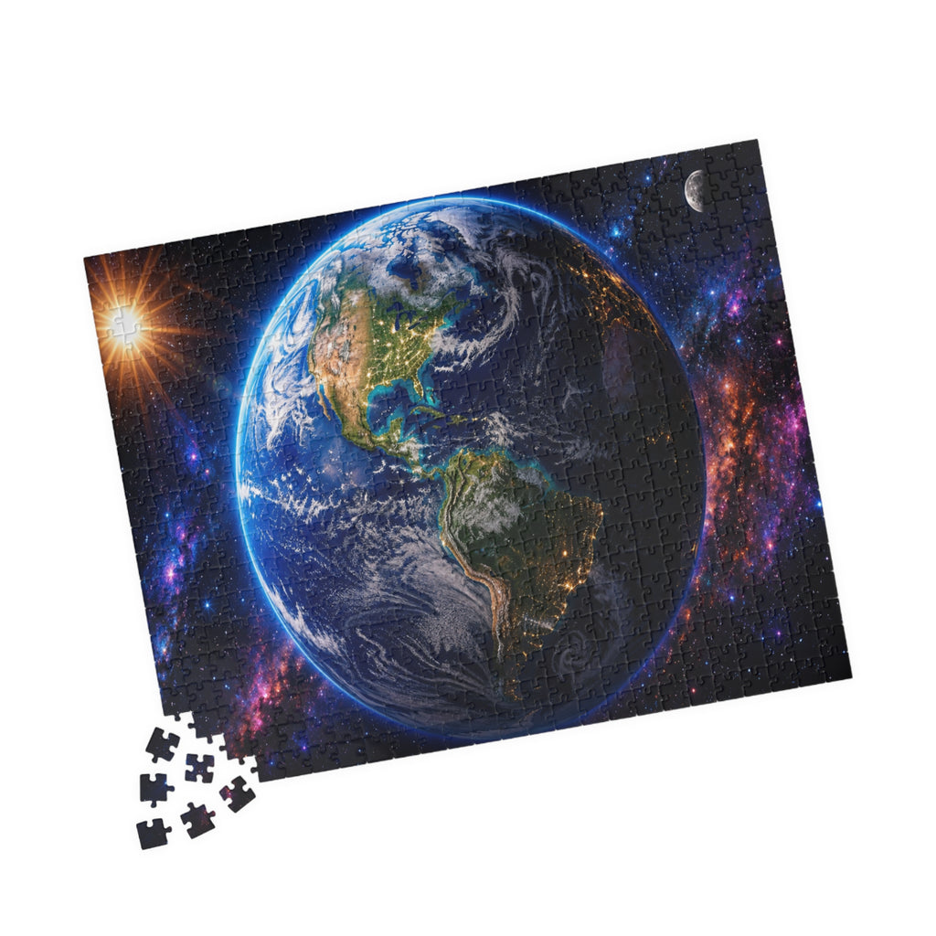 Earth from Space Jigsaw Puzzle — Planetary Scene Puzzle (110–1014 Pieces)