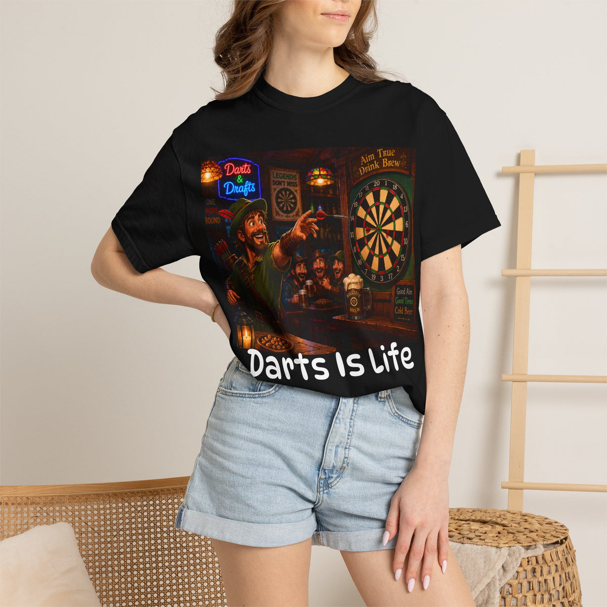 Darts Is Life T-Shirt — Pub Dartboard Graphic Tee for Players & Fans