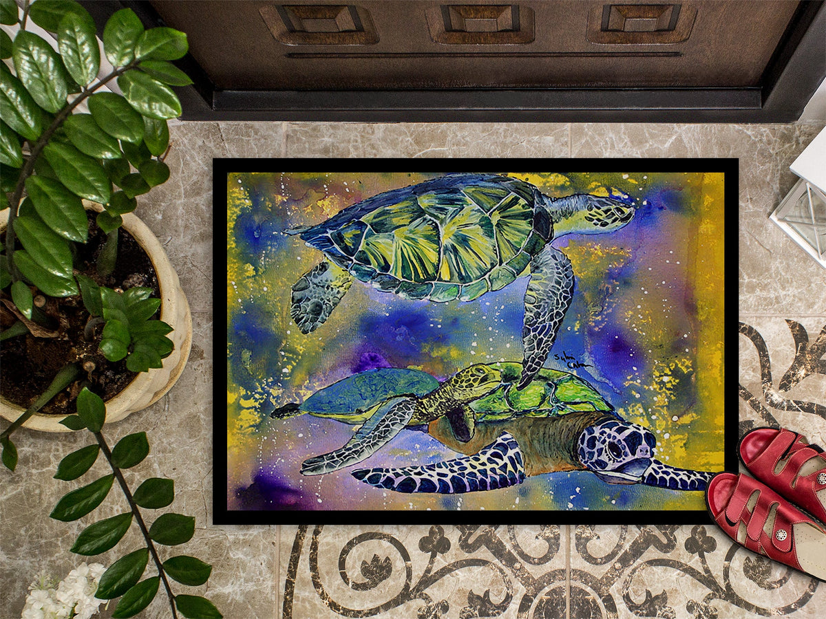 Turtle Doormat Indoor Outdoor 24H X 36W Front Door Mat Rugs for Entryway, Non Slip Washable Low Pile,