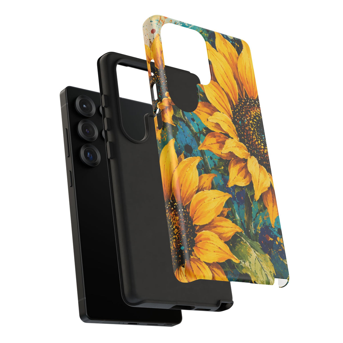 Sunflower Art Phone Case — Vibrant Yellow Floral Tough Case
