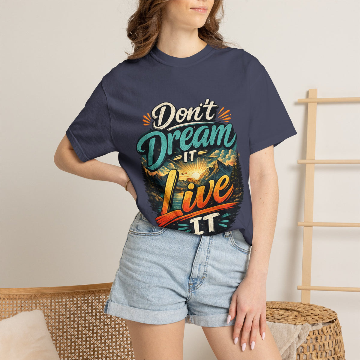 Don’t Dream It Live It T-shirt | Adventure Sunset Typography