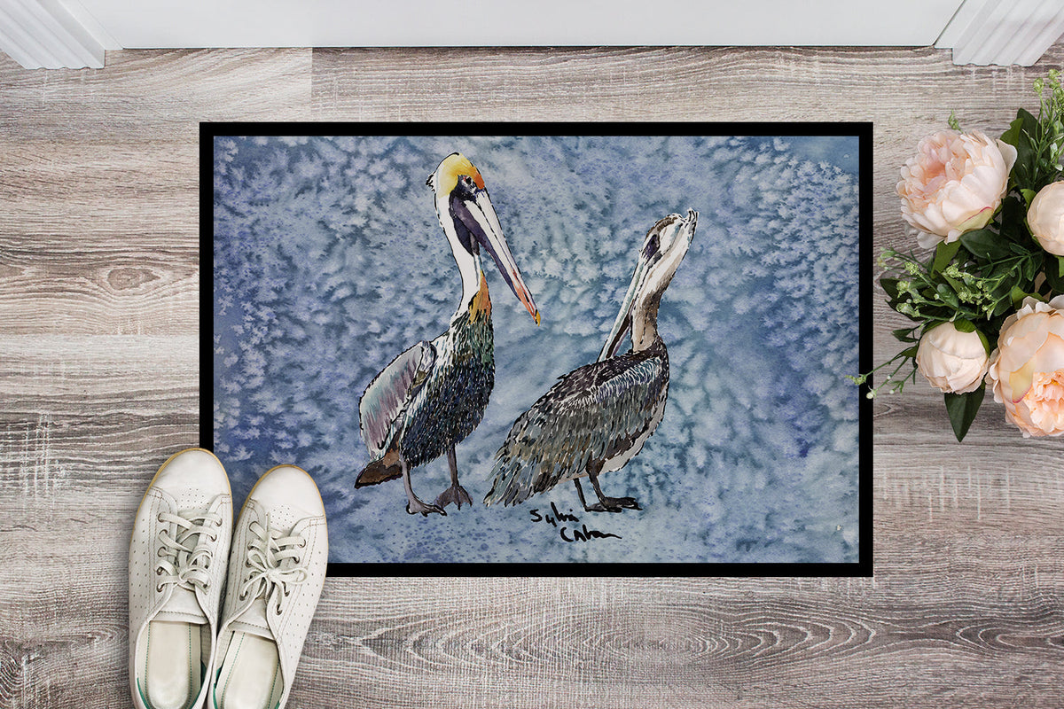 Pelican Doormat Indoor Outdoor 18H X 27W Front Door Mat Rugs for Entryway, Non Slip Washable