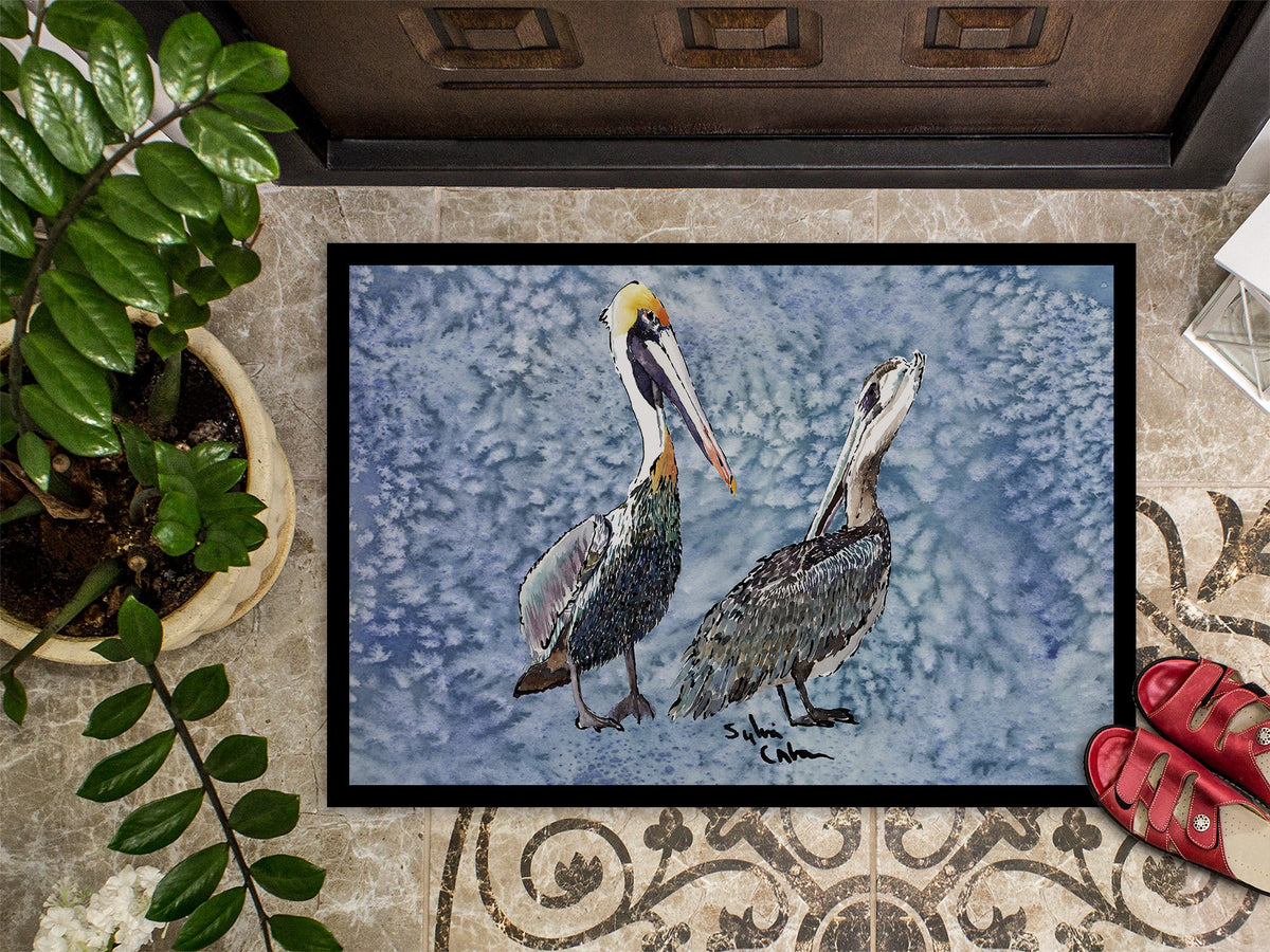 Pelican Doormat Indoor Outdoor 18H X 27W Front Door Mat Rugs for Entryway, Non Slip Washable
