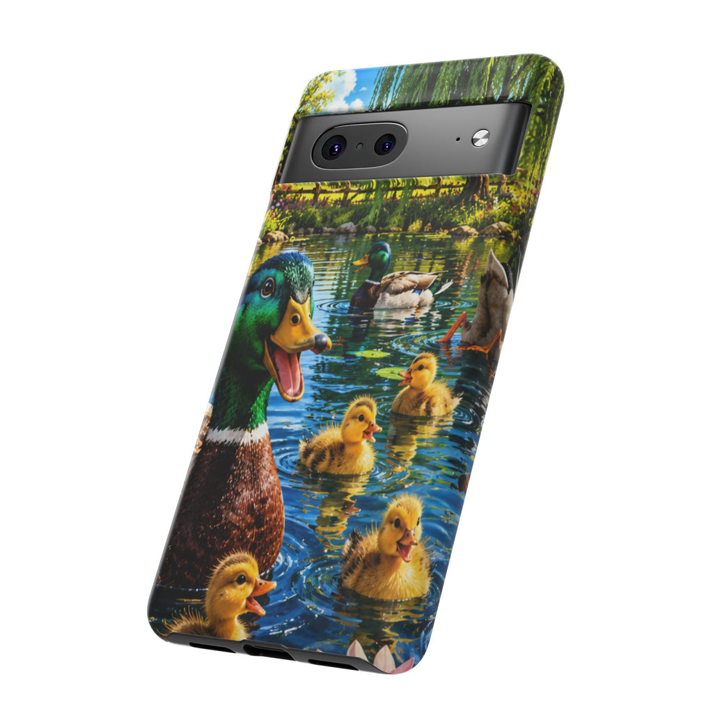 Duck Family Phone Case — Cute Mallard & Ducklings Protective Tough Case